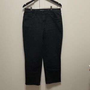 Chico’s High-Rise Straight Leg Crop Black Jeans size 12